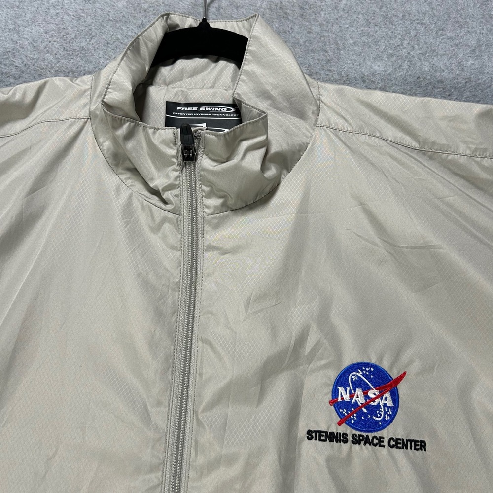 Page & Tuttle Windbreaker NASA Stennis Space Center Mens XL Gray Gorpcore Tech